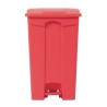 Cubo de basura a pedal Jantex rojo 87Ltr