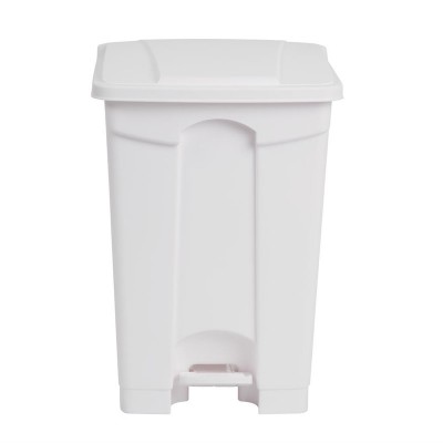 Cubo de basura a pedal Jantex blanco 45Ltr