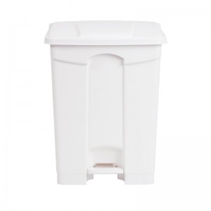 Cubo de basura a pedal Jantex blanco 65Ltr