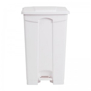 Cubo de basura a pedal Jantex blanco 87Ltr