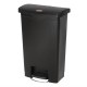 Cubo residuos Rubbermaid pedal frontal 50L negro