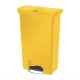 Papelera a pedal Rubbermaid Slim Jim amarilla 50Ltr