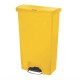 Papelera a pedal Rubbermaid Slim Jim amarilla 68Ltr