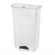 Papelera a pedal Rubbermaid Slim Jim blanca 68Ltr