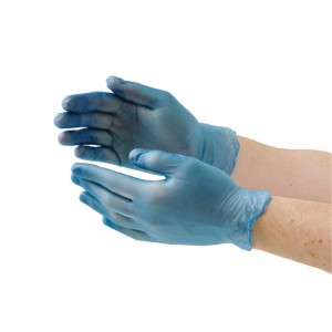 Guantes de vinilo sin polvo Vogue azules S