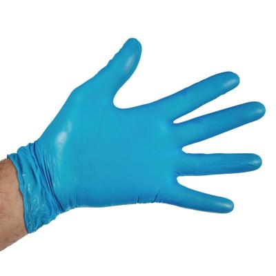 Guantes de vinilo sin polvo Vogue azules L