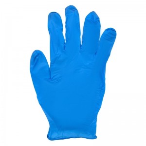 Guantes de nitrilo sin polvo azules S