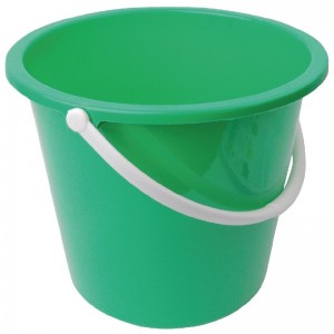 Cubo de plástico verde Jantex 10Ltr