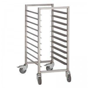 Carro bandejero Gastro M acero inoxidable 600x400mm 10 niveles