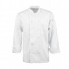 Chaqueta de cocina. Casaca de chef Calgary Chefworks unisex blanca Cool Vent. Talla L