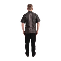 Chaqueta de cocina. Casaca Chefworks Tribeca manga corta vaquera negra - Talla S