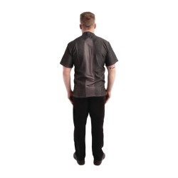 Chaqueta de cocina. Casaca Chefworks Tribeca manga corta vaquera negra - Talla XL
