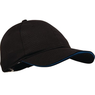 Gorra béisbol Chef Works Cool Vent negra y azul