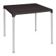 Mesas. Mesa cuadrada con patas de aluminio Bolero 75cm negra