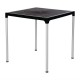 Mesas. Mesa cuadrada con patas de aluminio Bolero 75cm negra