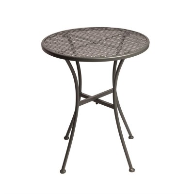 Mesa bistro redonda para terraza Bolero 60cm acero gris