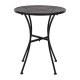 Mesas. Mesa bistro redonda para terraza Bolero 60cm acero negra