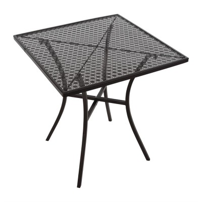 Mesa bistro cuadrada para terraza Bolero 70cm acero negra