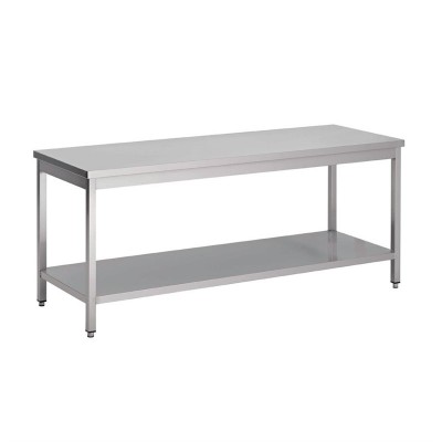 Mesa acero inoxidable Gastro M con estante inferior 850x700x600mm