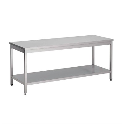 Mesa acero inoxidable Gastro M con estante inferior 850x1000x600mm