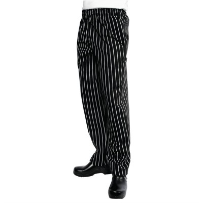 Pantalones. Pantalón ancho chef Chef Works rayas blancas y negras Talla L