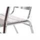 Sillones. Silla con brazos Bolero aluminio apilable (Juego 4)