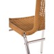 Sillones. Silla con brazos Bolero aluminio-polietileno natural (Juego 4)