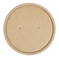 Tapas. Tapa para vaso bebidas calientes reciclable Colpac papel kraft apta para microondas 225ml y 350ml