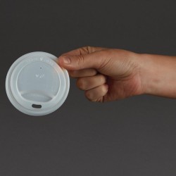 Tapa compostable para vaso bebidas calientes Vegware 225ml (Caja 1000)