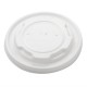 Tapas. Tapas planas compostables Vegware para recipientes de comida caliente 230ml