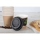 Tapas. Tapa compostable vaso para bebidas calientes Fiesta Green 113ml (Caja 1000)