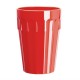 Vasos bajos. Vasos bajos policarbonato Kristallon 260ml rojos