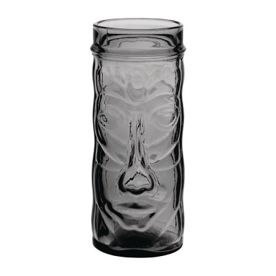 Vaso Utopia Tahiti Tiki gris ahumado 450ml