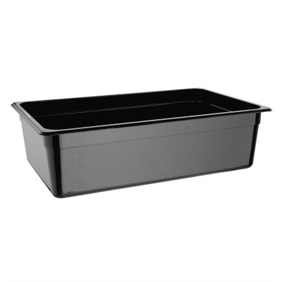 Contenedor Gastronorm policarbonato 150mm negro Vogue