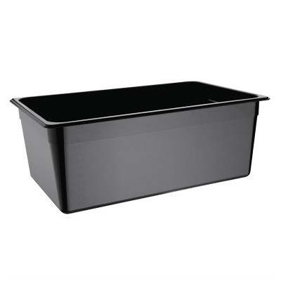 Contenedor Gastronorm policarbonato 200mm negro Vogue