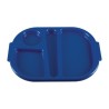 . Bandeja pequeña de policarbonato Kristallon azul con compartimentos 322mm