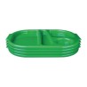 . Bandejas con compartimentos Kristallon grande verdes
