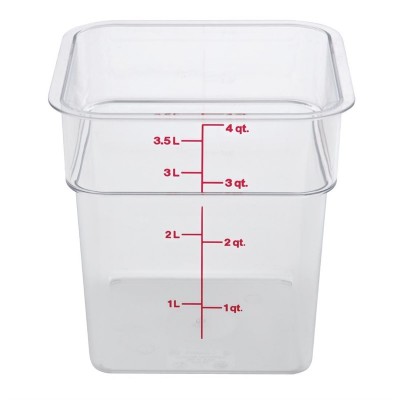 Recipiente de almacenaje cuadrado de policarbonato Cambro 3,8Ltr