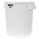 . Contenedor Rubbermaid Brute cilíndrico blanco - 38Ltr