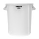 . Contenedor Rubbermaid Brute cilíndrico blanco - 38Ltr