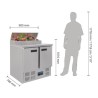 . Mostrador de preparación de pizza y ensalada refrigerado 254L Polar Serie G