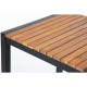 . Mesa cuadrada para bar de acero y madera de acacia Bolero de 600mm