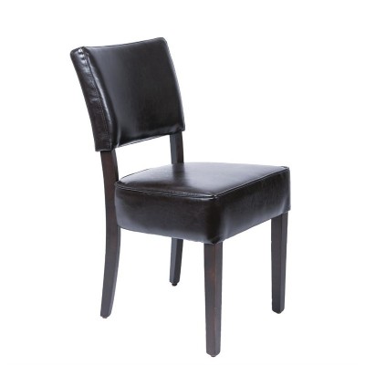 Sillas de comedor símil cuero Bolero marrón oscuro