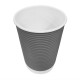 . Vaso pared ondulada para bebidas calientes color carbón Fiesta 225ml (Caja 25)