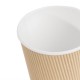 . Vasos corrugados de café para llevar kraft Fiesta 340ml x25