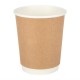 . Vaso doble pared para bebidas calientes papel kraft Fiesta 225ml (Caja 25)