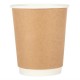 . Vaso doble pared para bebidas calientes papel kraft Fiesta 225ml (Caja 25)