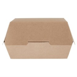 . Envase compostable de hamburguesa Colpac papel kraft grande 135mm (Caja 250)
