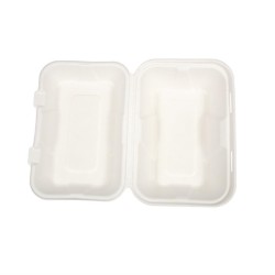 . Envase compostable abatible de bagazo para comida Vegware 228mm