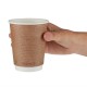 . Vaso compostable bebidas calientes Vegware doble pared 340ml (Caja 500)